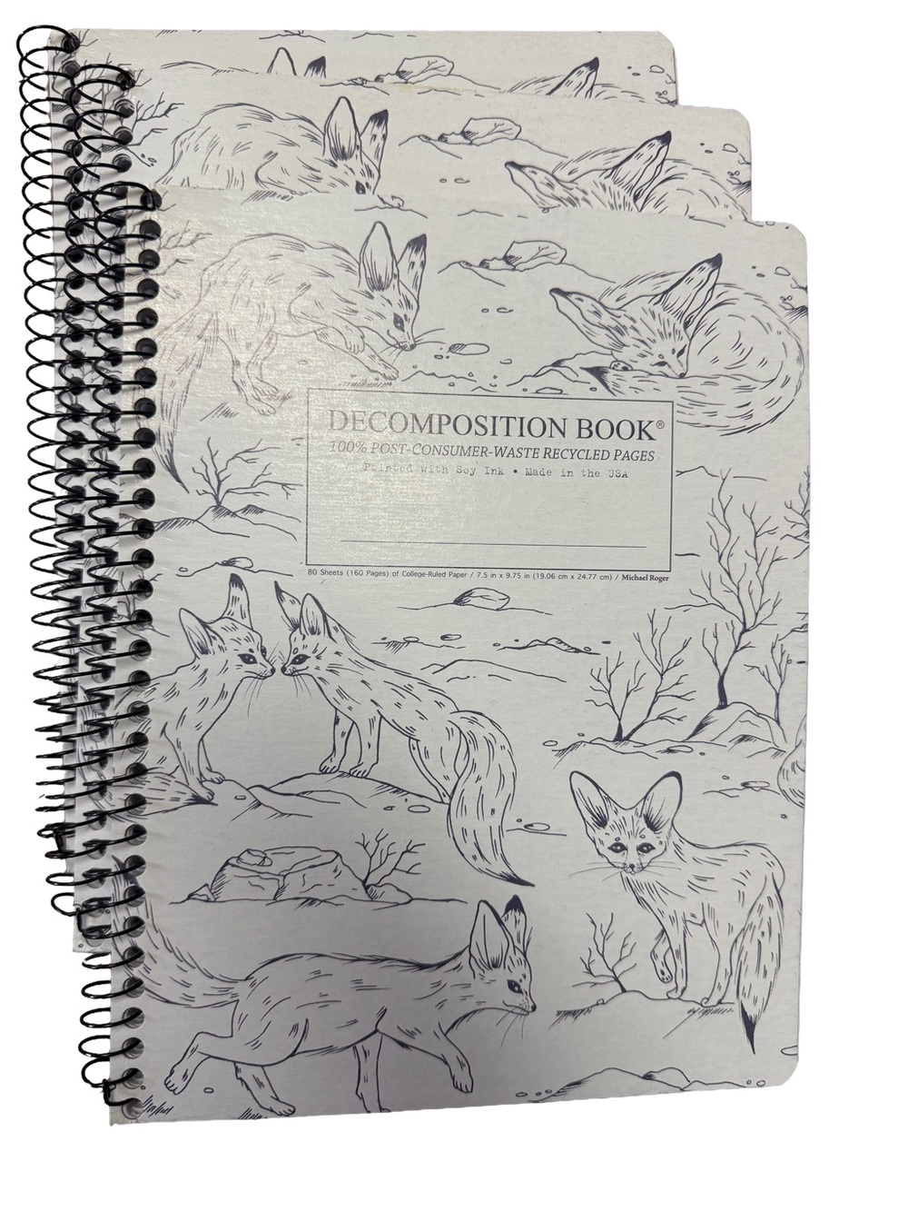 Decomposition Book Spiral Notebook - Fox Illustration